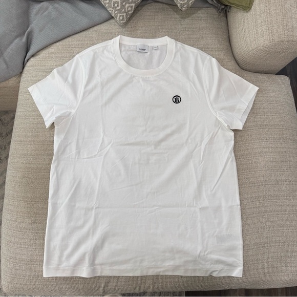 Burberry white logo t shirt
